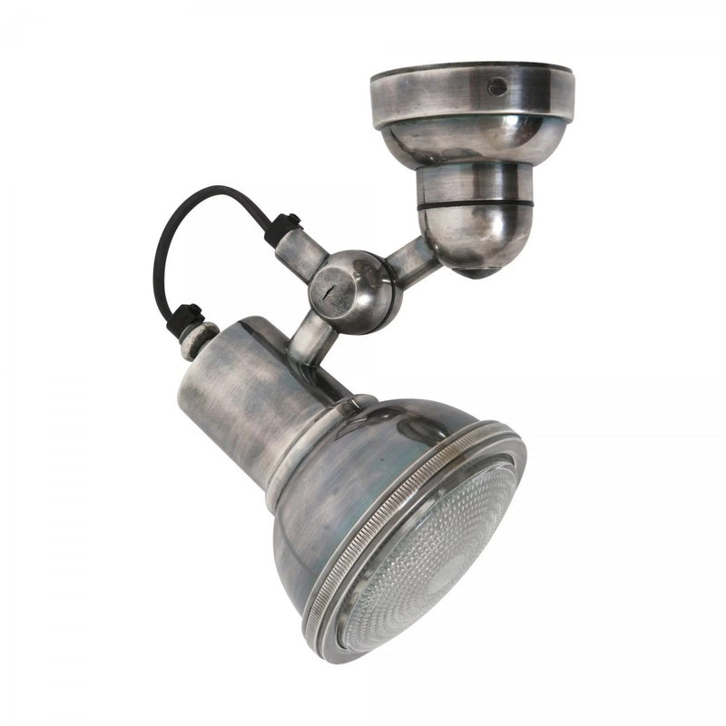 Memphis Wandlamp Zilver Messing – Draaibare Spot met E27 Fitting