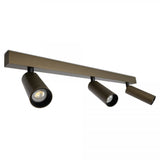 Vigo 3 Opbouwspot Brons – 3x GU10 | Moderne Plafondlamp Aluminium