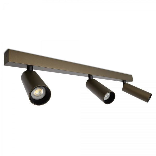 Vigo 3 Opbouwspot Brons – 3x GU10 | Moderne Plafondlamp Aluminium