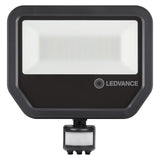 LED Breedstraler IP66 - Sensor Zwart - 41W 6000Lm - 4000k 840 Helder Wit | IK07 Schemer en Bewegingssensor - 1M aansluitkabel
