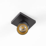 Mila 1 Zwarte Opbouwspot – Verstelbare Plafondlamp/Spot met Verwisselbare Inbouwhuls