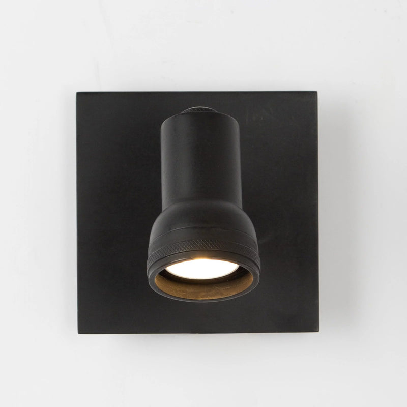 Indigo Mini Swirl Wandspot Zwart – GU10 Opbouwlamp Ø5 cm