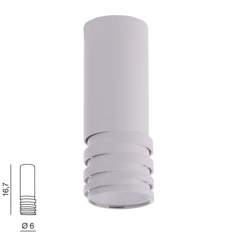 Locus-P LED Opbouwspot Aluminium GU10 Wit/Zwart/Grijs 35W
