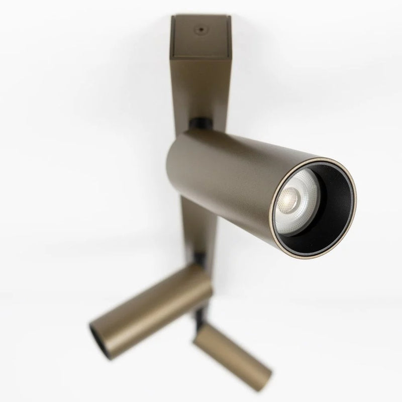Vigo 3 Opbouwspot Brons – 3x GU10 | Moderne Plafondlamp Aluminium