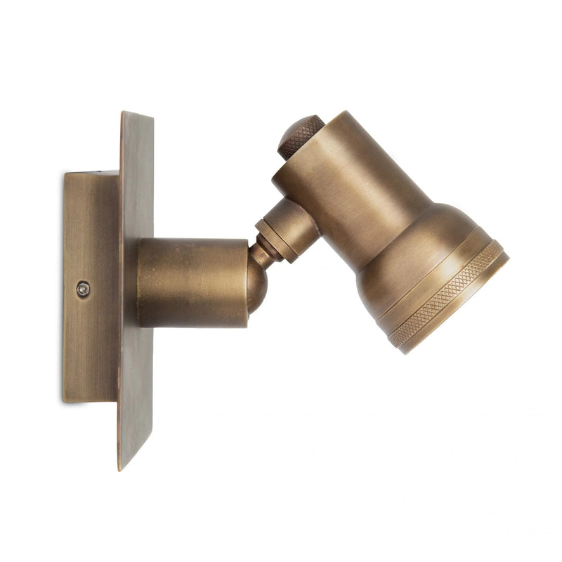 Indigo Mini Swirl Wandspot Messing – GU10 Opbouwlamp Ø5 cm