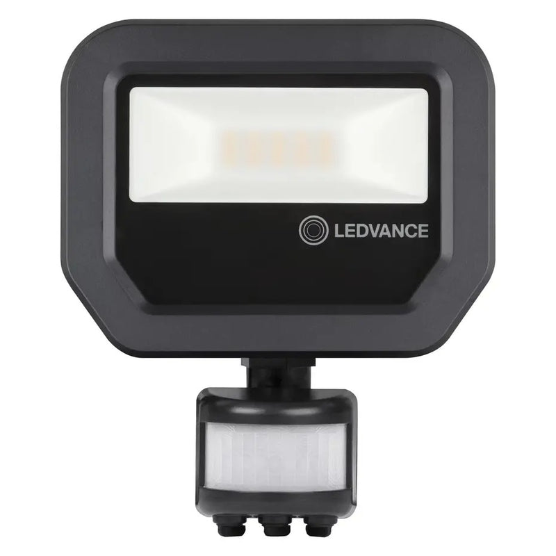 LED Breedstraler Sensor GEN 3 Zwart 10W 1100lm 100D - 830 Warm Wit | IP65 - Bewegings- en lichtsensor - Symmetrisch