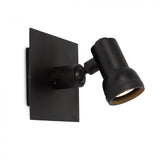 Indigo Mini Swirl Wandspot Zwart – GU10 Opbouwlamp Ø5 cm