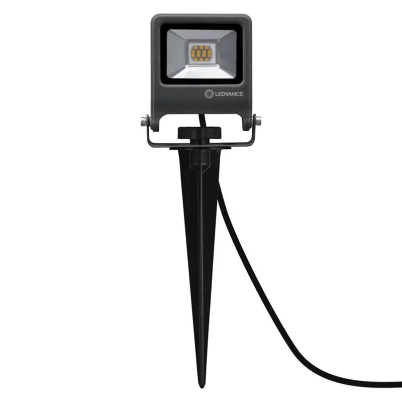 LED Breedstraler Endura Spike Zwart 10W 800lm - IP65 - 830 Warm Wit