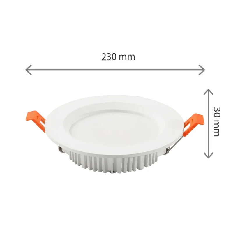 Dure 3 Max LED Downlight Wit 12W-28W 3000K IP44 Aluminium