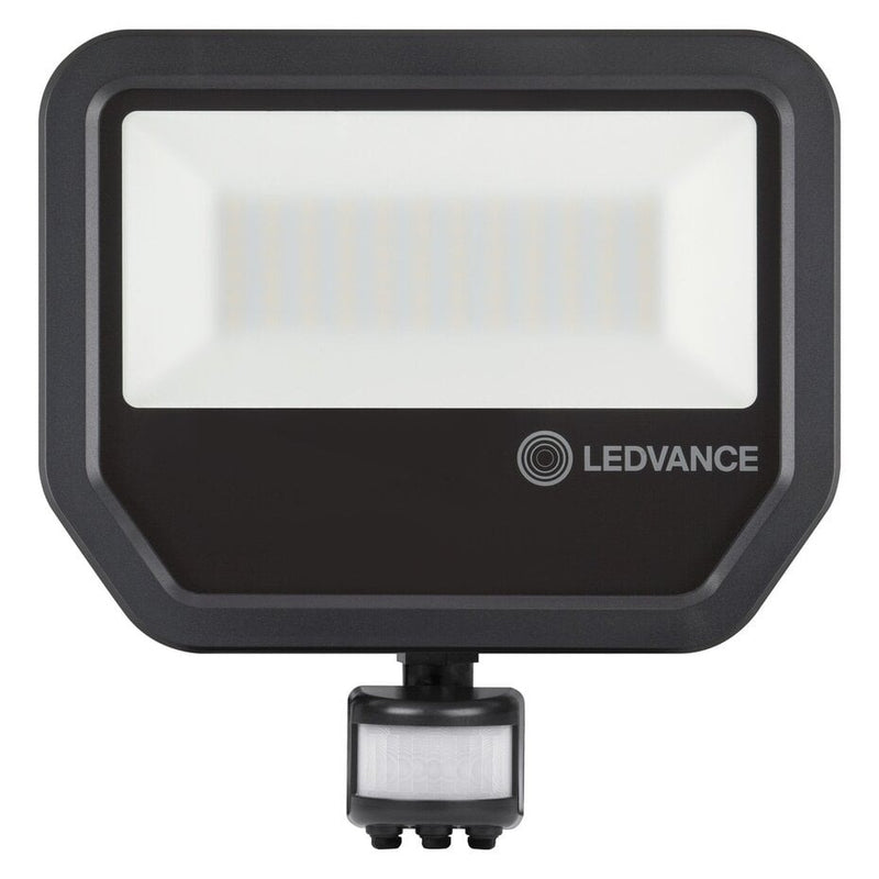 LED Breedstraler IP66 - Sensor Zwart - 41W 6000Lm - 4000k 840 Helder Wit | IK07 Schemer en Bewegingssensor - 1M aansluitkabel