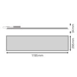 LED Paneel Compact Aluminium Wit 33W 3630lm - 840 Koel Wit | 120x30cm 22% sale