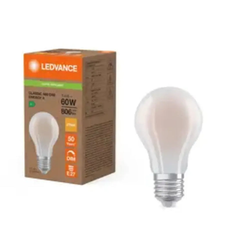 LED Lamp - Classic A60 Filament - 2.2W - E27 - Dimbaar - Energieklasse A - Frosted - 827