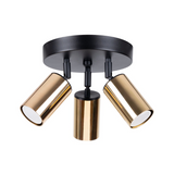 Lightinup SRL - Winx 3P Zwart/Gouden Plafondlamp