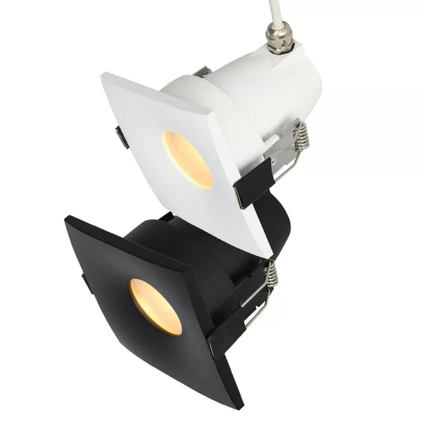 Romolo-S IP65 Vierkante Inbouwspot GU10 Waterdicht Wit/Zwart
