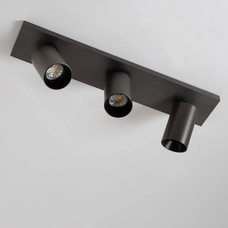 Lynn 3 Opbouwspot – Gun Metal Plafond- en Wandspot met Drie Lichtpunten, Verstelbaar