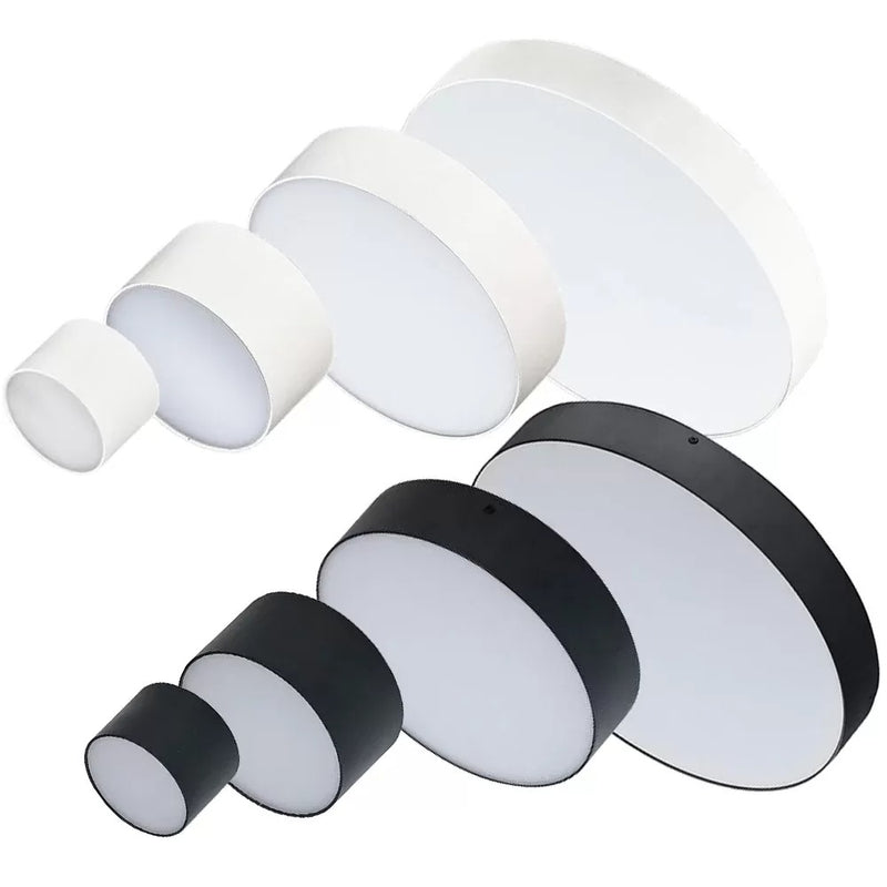 Monza R LED Wand- en Plafondarmatuur CRI>90 Wit/Zwart 3000K-4000K