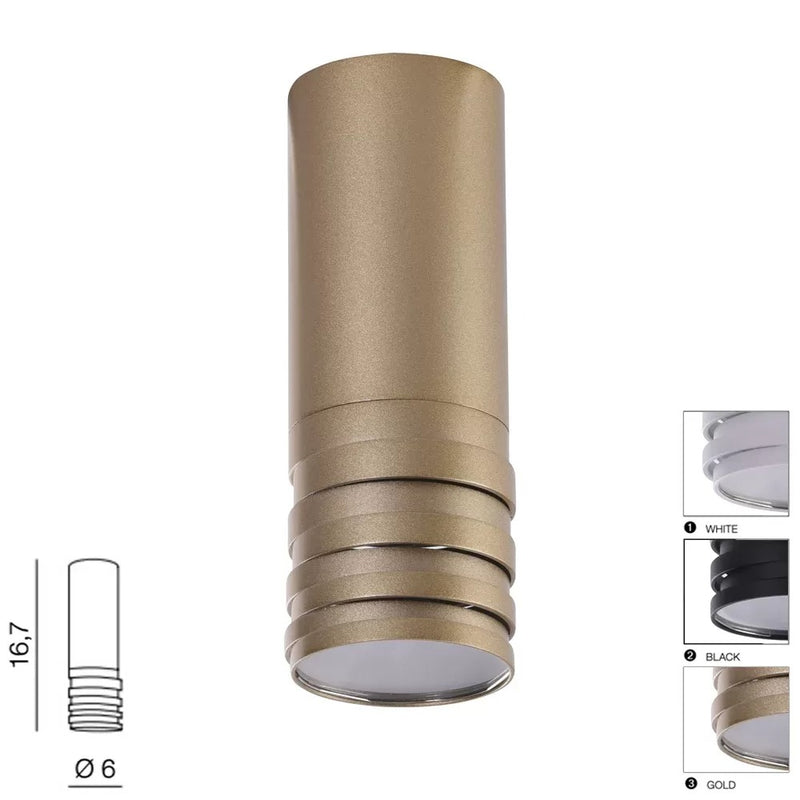 Locus-P LED Opbouwspot Aluminium GU10 Wit/Zwart/Grijs 35W