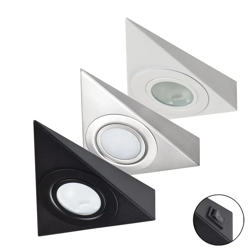 Zepo Meubeldriehoekspot Staal 12V G4 Fitting Wit/Zwart