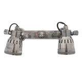 Indigo Double Opbouwspot Antiek Zilver – Draaibare Wand-/Plafondlamp GU10