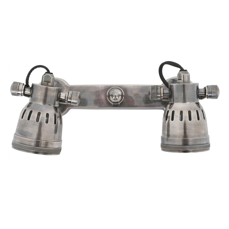 Indigo Double Opbouwspot Antiek Zilver – Draaibare Wand-/Plafondlamp GU10