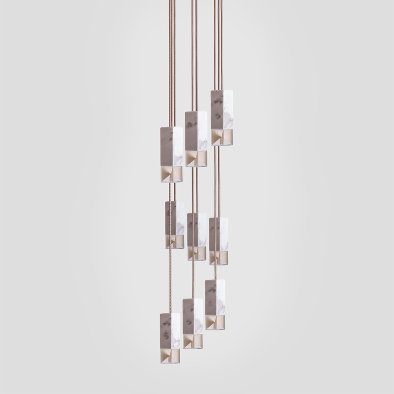 FORMAMINIMA - Calacatta Marble 9-lichts Kroonluchter