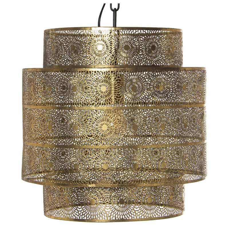 Alexandra Lifelike - Goud Metalen Plafondlamp, 1Xe27, Max.60W °39X39Cm, Kabel:95Cm