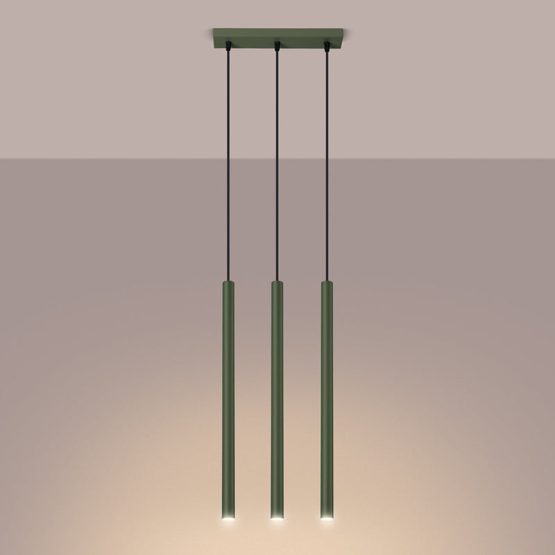 Hanglamp PASTELO 3 olijfgroen