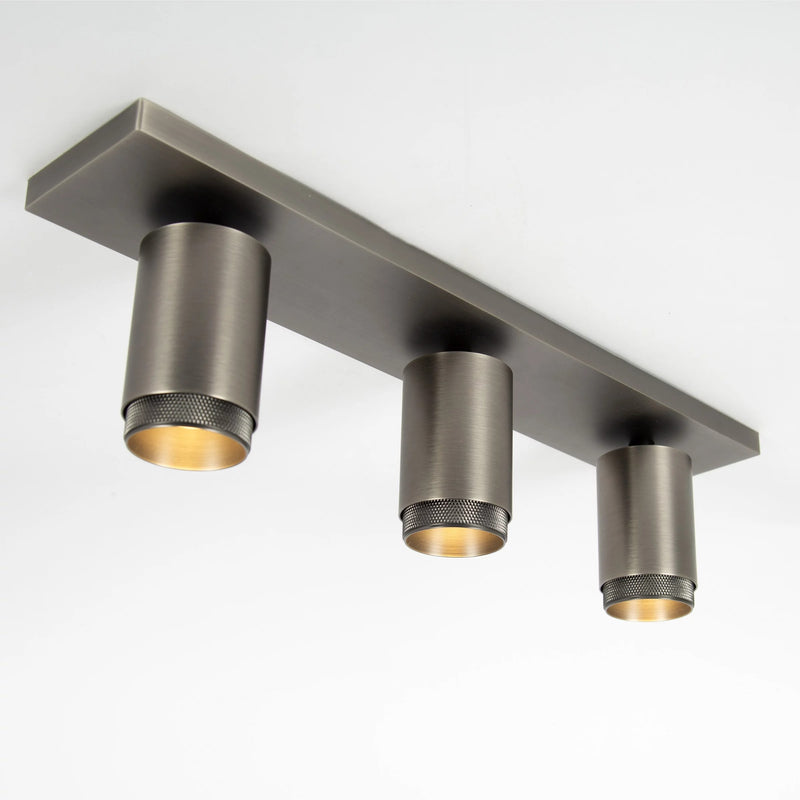 Scott 3 Opbouwspot Gun Metal – 3-lichts Draaibare Plafondspot GU10