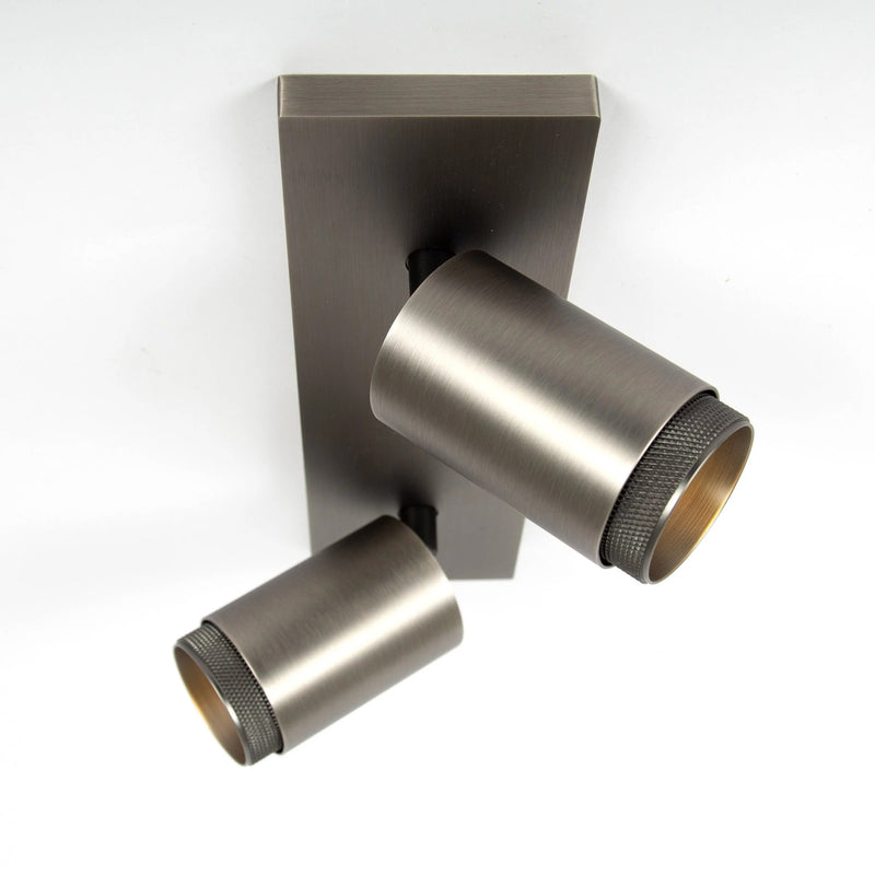 Scott 2 Opbouwspot Gun Metal – 2-lichts Draaibare Plafondspot GU10