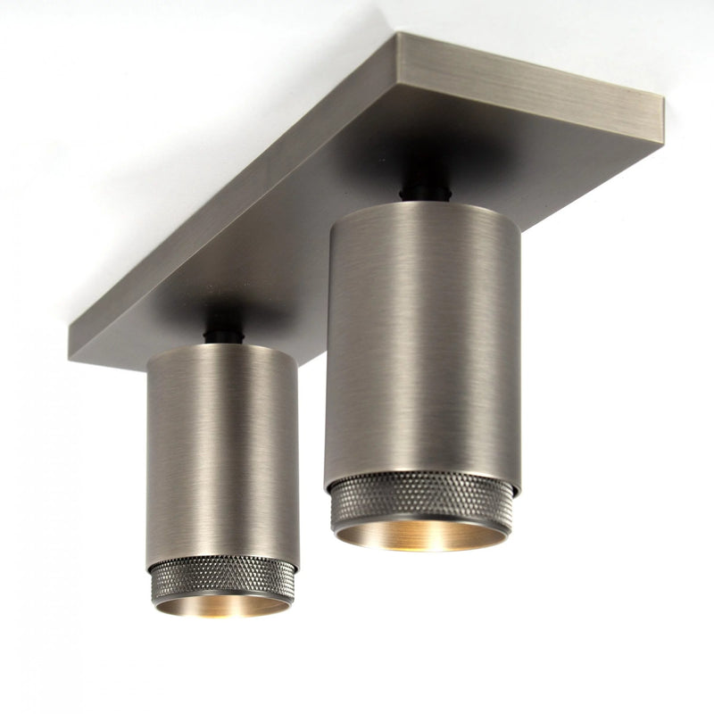 Scott 2 Opbouwspot Gun Metal – 2-lichts Draaibare Plafondspot GU10