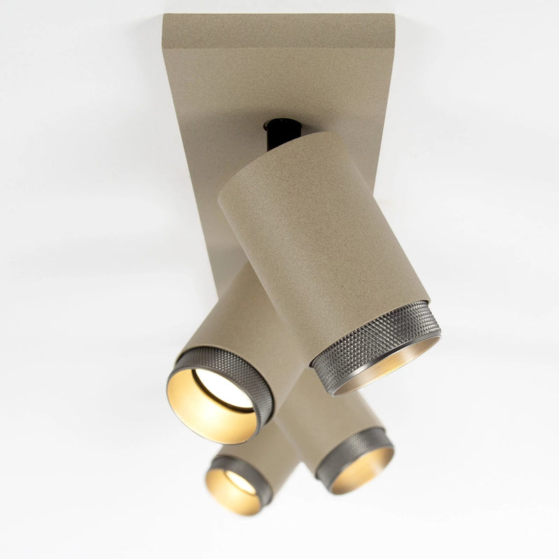 Scott 4 Opbouwspot Champagne – 4-lichts Draaibare Plafondspot GU10