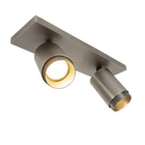 Scott 2 Opbouwspot Gun Metal – 2-lichts Draaibare Plafondspot GU10