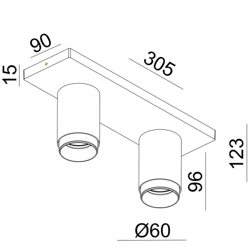 Scott 2 Opbouwspot Champagne – 2-lichts Draaibare Plafondspot GU10