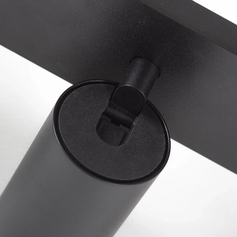 Mila 2 Opbouwspot Wit/Zwart – 2-lichts Draaibare Wand- en Plafondspot